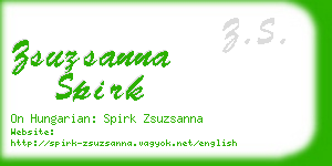 zsuzsanna spirk business card